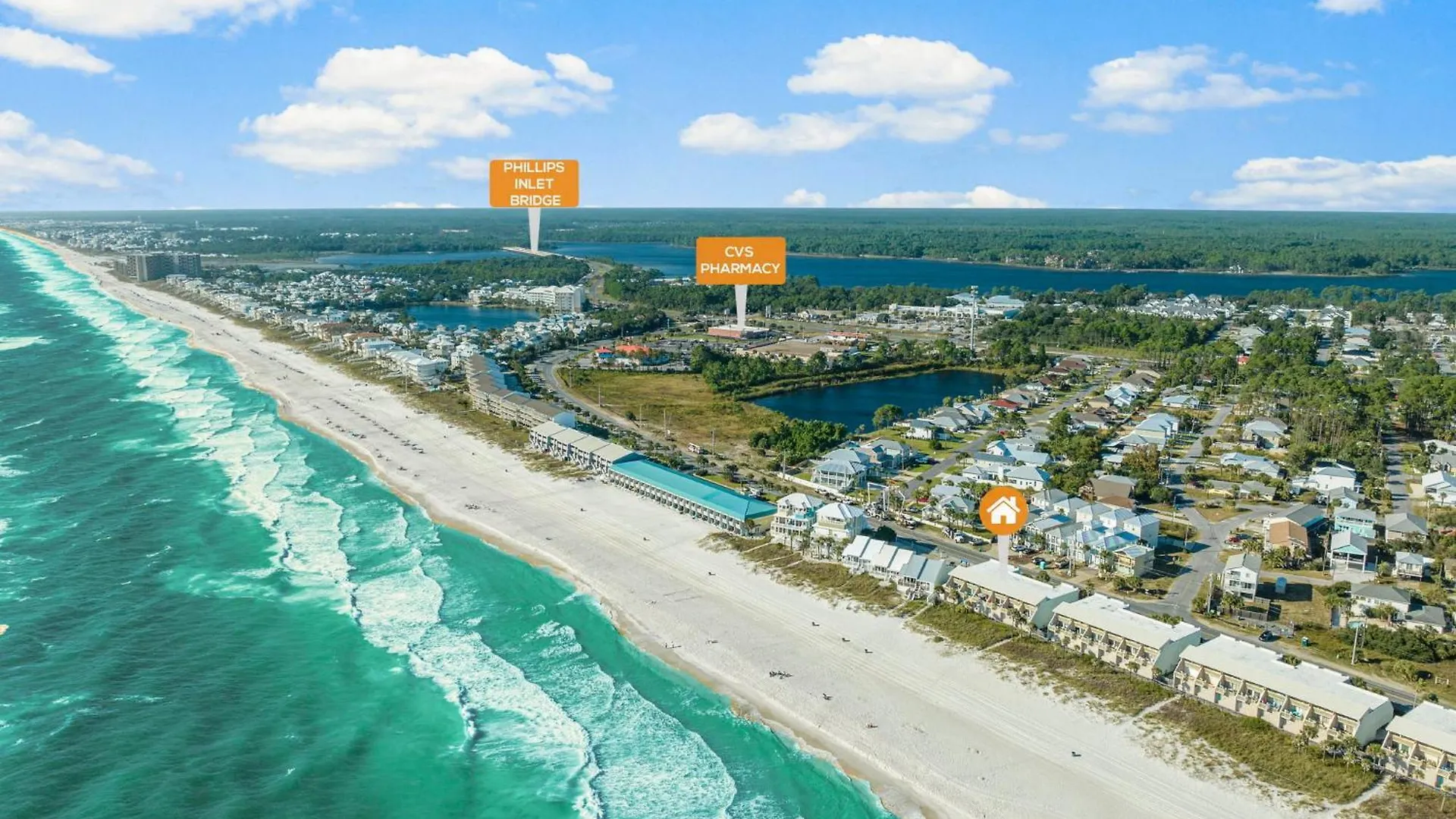 3Br, 3Ba Beachfront Townhome! Sleeps 11! Ocean View! Steps To The Beach! Panama City Beach Σπίτι διακοπών